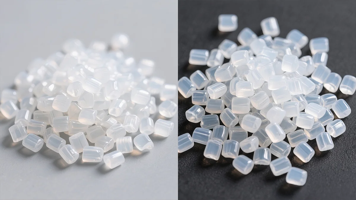 TPU vs TPE półprzezroczyste elastomerowe granulki z tworzywa sztucznego